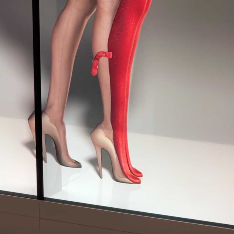 Close up of digital artwork legs