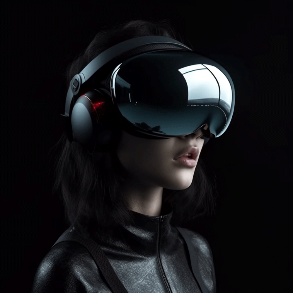 Women wering a AR / VR Headset