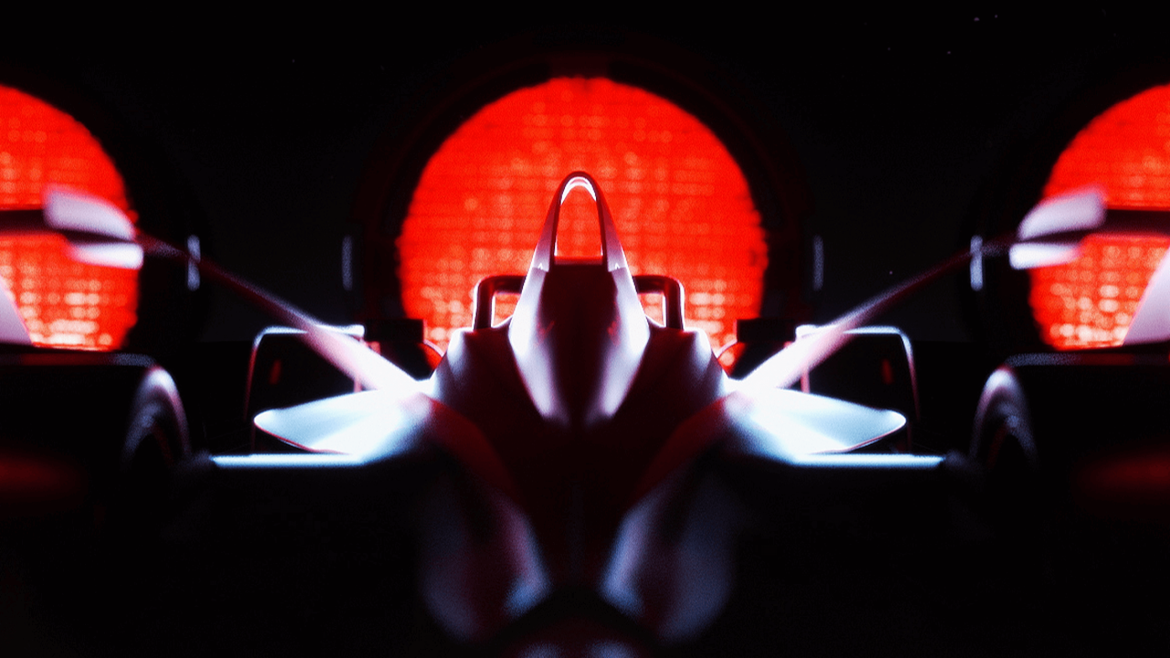 Formula E race car in CGI