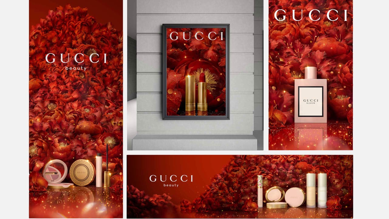 Gucci Chinese New Year Campaign montage of creative in different formats