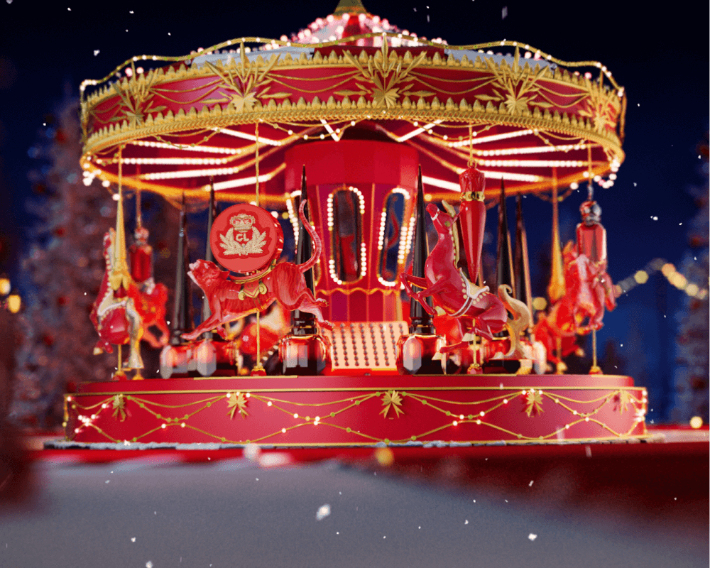 Christian Louboutin Fun Fair CGI of Merry go round