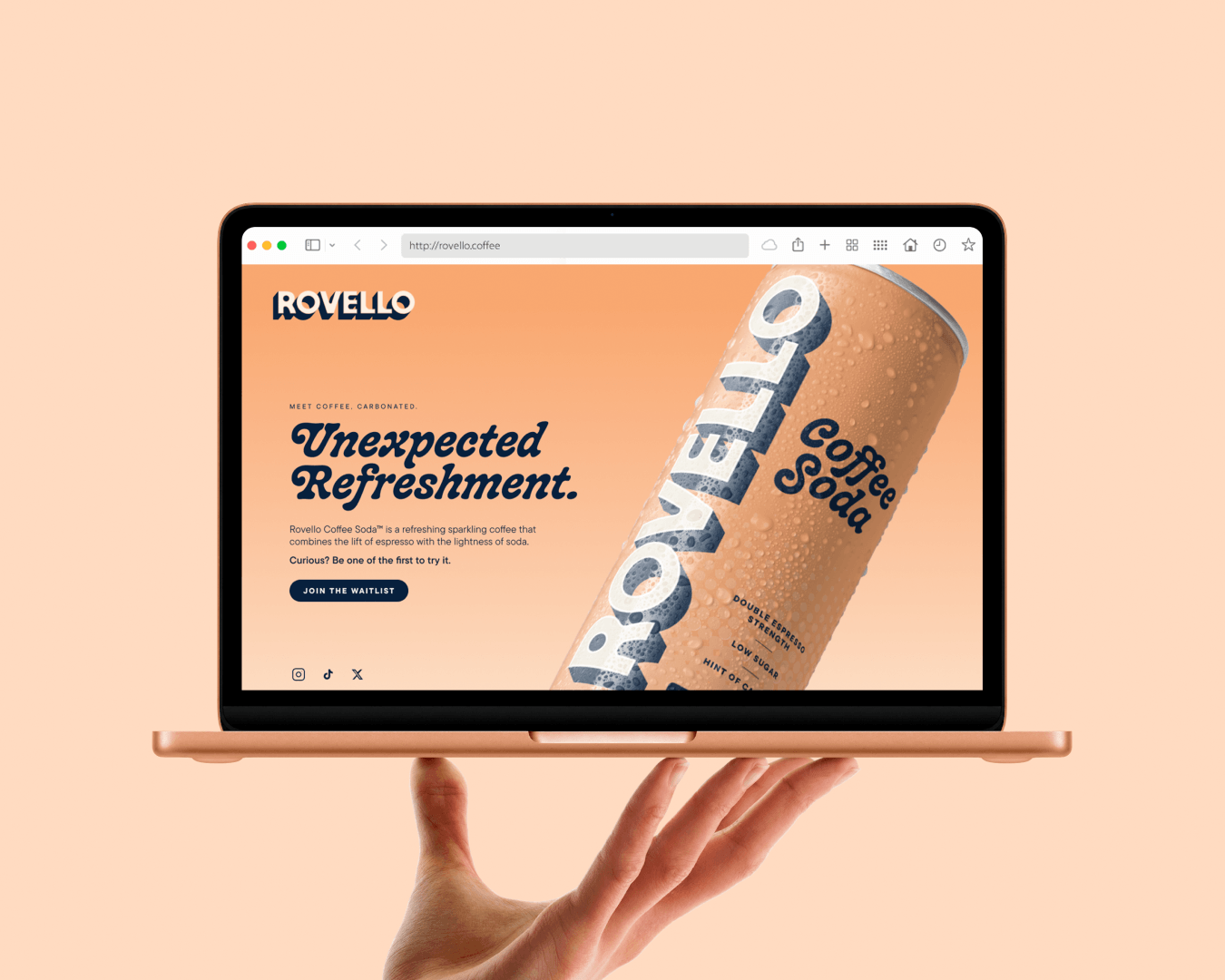 Website Design for Coffee Soda Brand