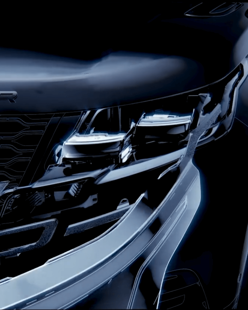 CGI deconstruction of Land Rover headlight